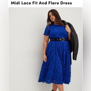 Torrid Royal Blue Lace dress